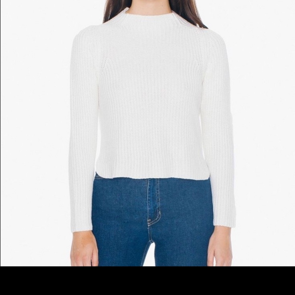 AMERICAN APPAREL white aslan sweater